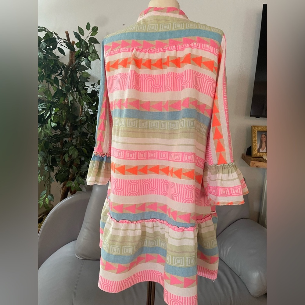 Colorful Geometric Mini Dress - Picture 3 of 12